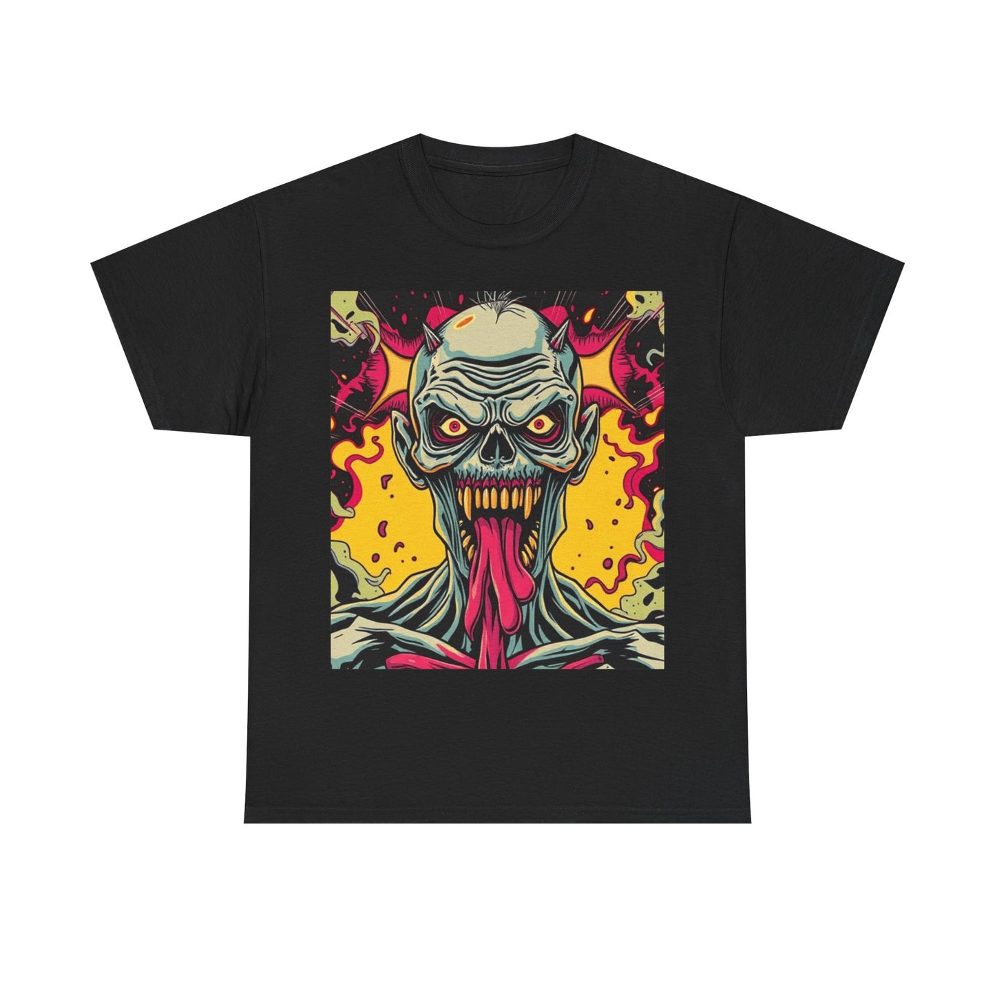 UK - Unisex Heavy Cotton Tee - Retro Horror Art Graphic Tee