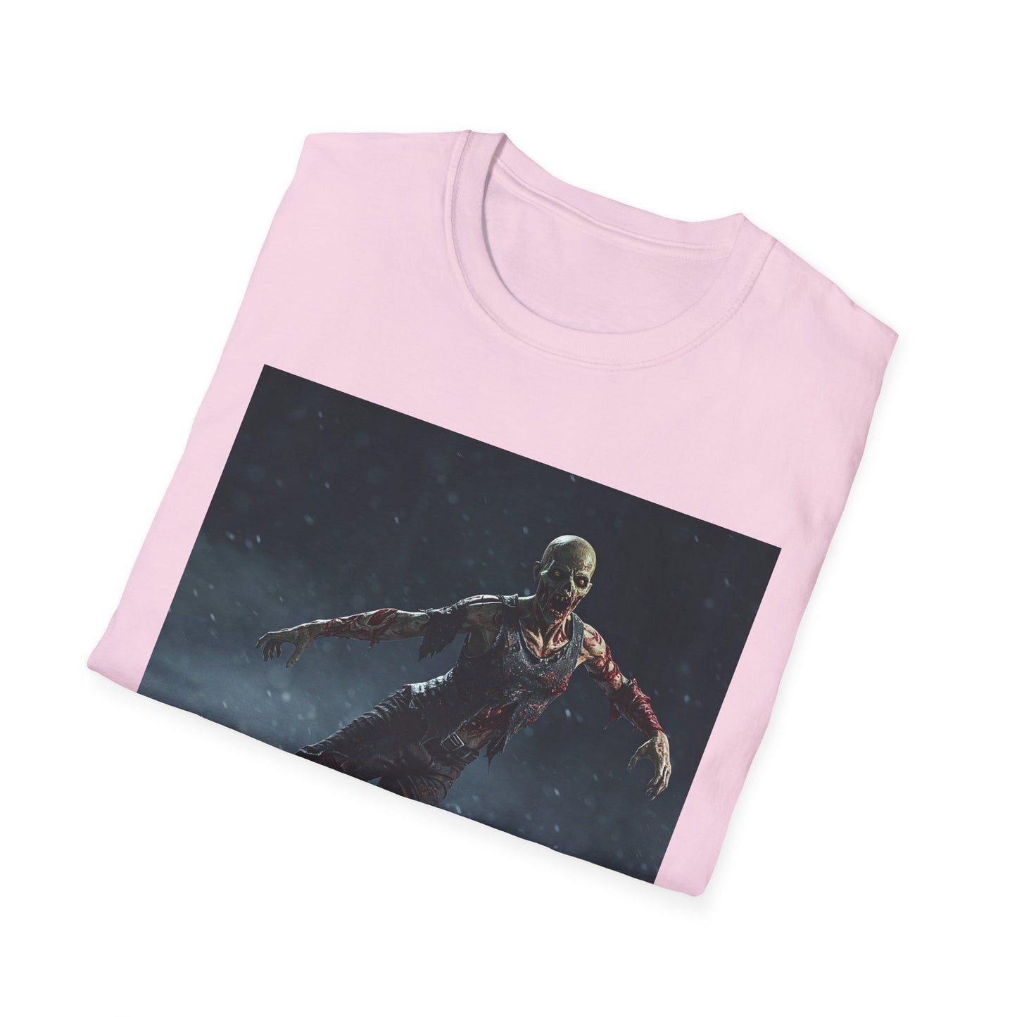 Chilling Thriller Unisex Softstyle T-Shirt - Ice Skating Horror Design