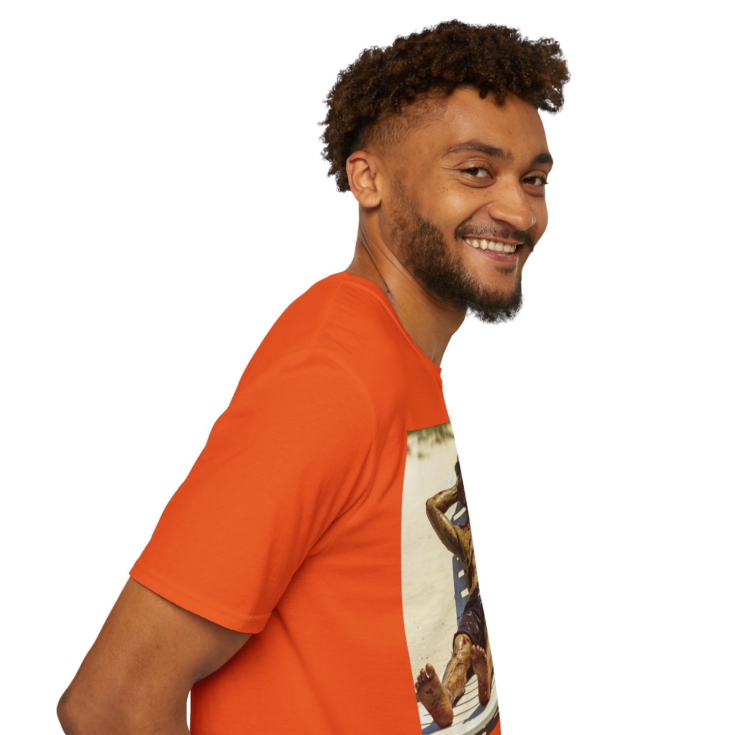 Chillin' Skeleton Unisex Softstyle T-Shirt - Perfect for Halloween & Casual Wear