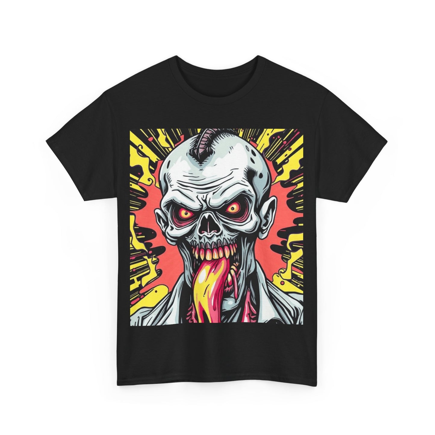 UK - Unisex Heavy Cotton Tee - Edgy Skull Graphic Tee for Bold Expression