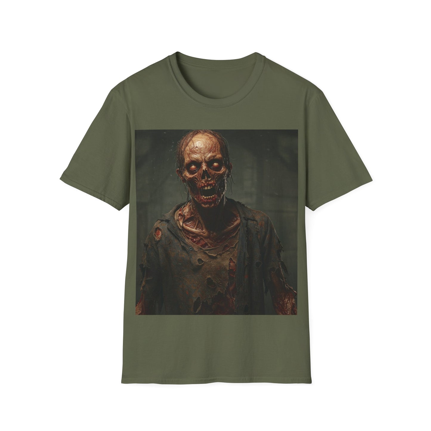 UK - Spooky Skeleton Unisex Softstyle T-Shirt - Perfect for Halloween and Horror Lovers
