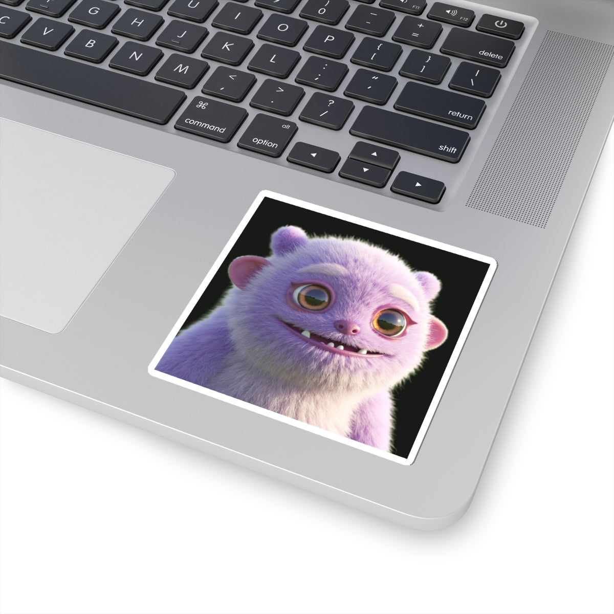 Whimsical Monster Kiss-Cut Stickers - Cute Character for Laptops, Notebooks & Gifts