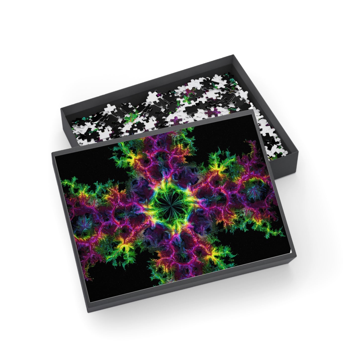 Colorful Fractal Art Puzzle - 1000-Piece Jigsaw for Mindfulness & Fun
