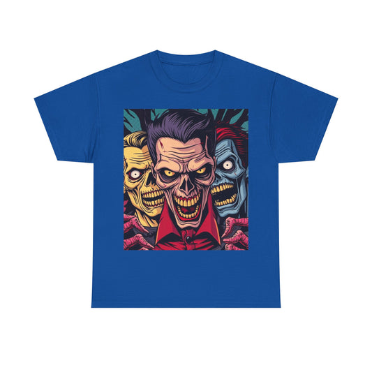 UK - Unisex Heavy Cotton Tee - Retro Horror Skull Art