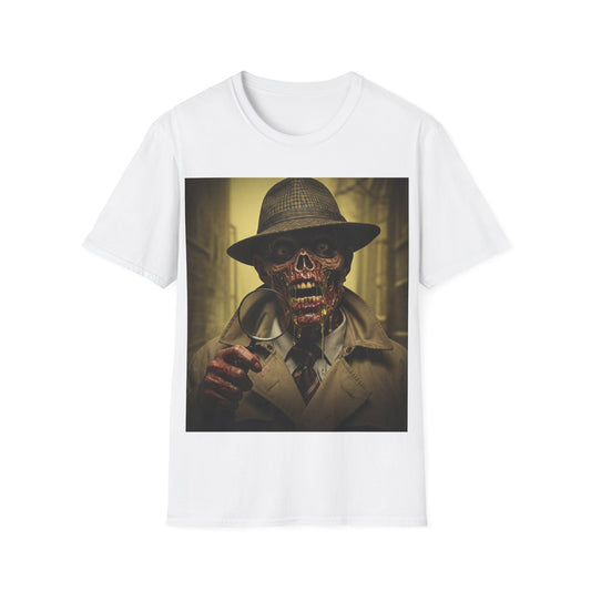 UK - Vintage Horror Detective Unisex Softstyle T-Shirt - Spooky Graphic Tee for Halloween