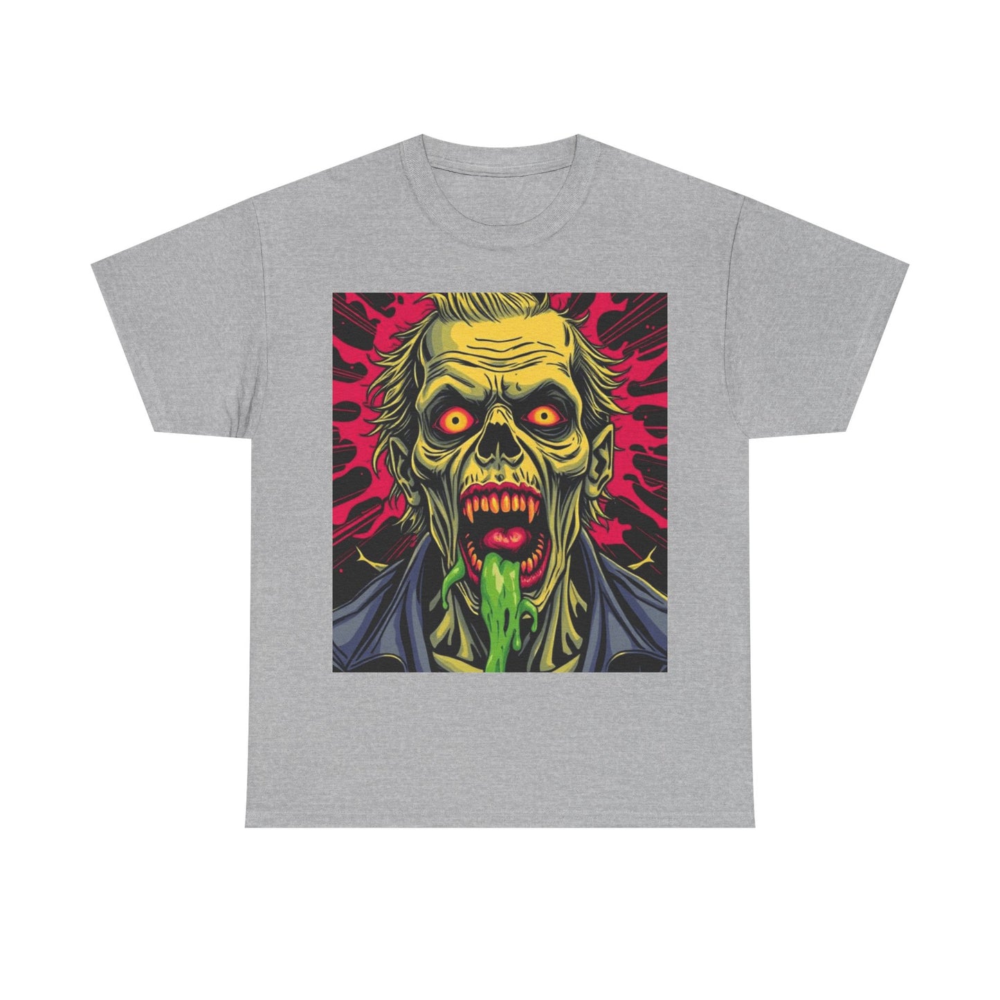 UK - Zombified Horror Unisex Heavy Cotton Tee - Perfect for Halloween, Parties & Casual Wear