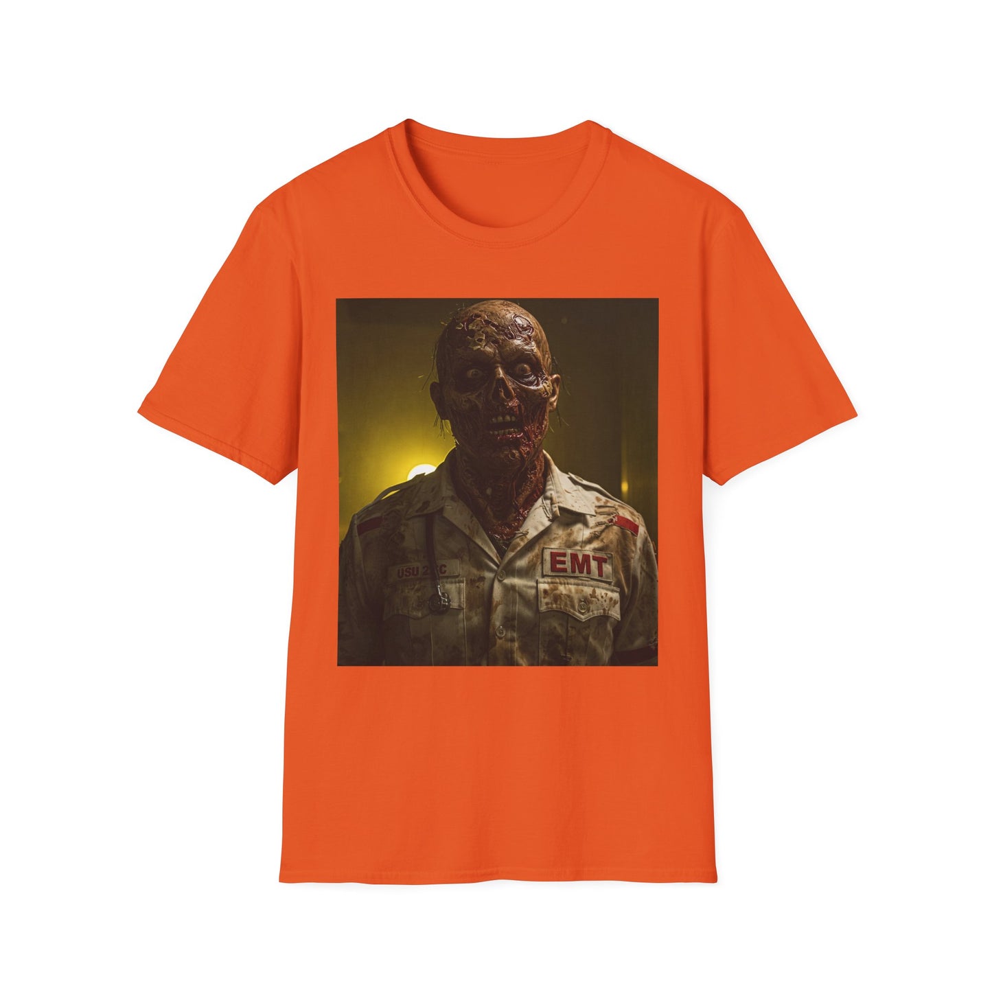 Zombie EMT Unisex Softstyle T-Shirt - Horror Apparel for Halloween