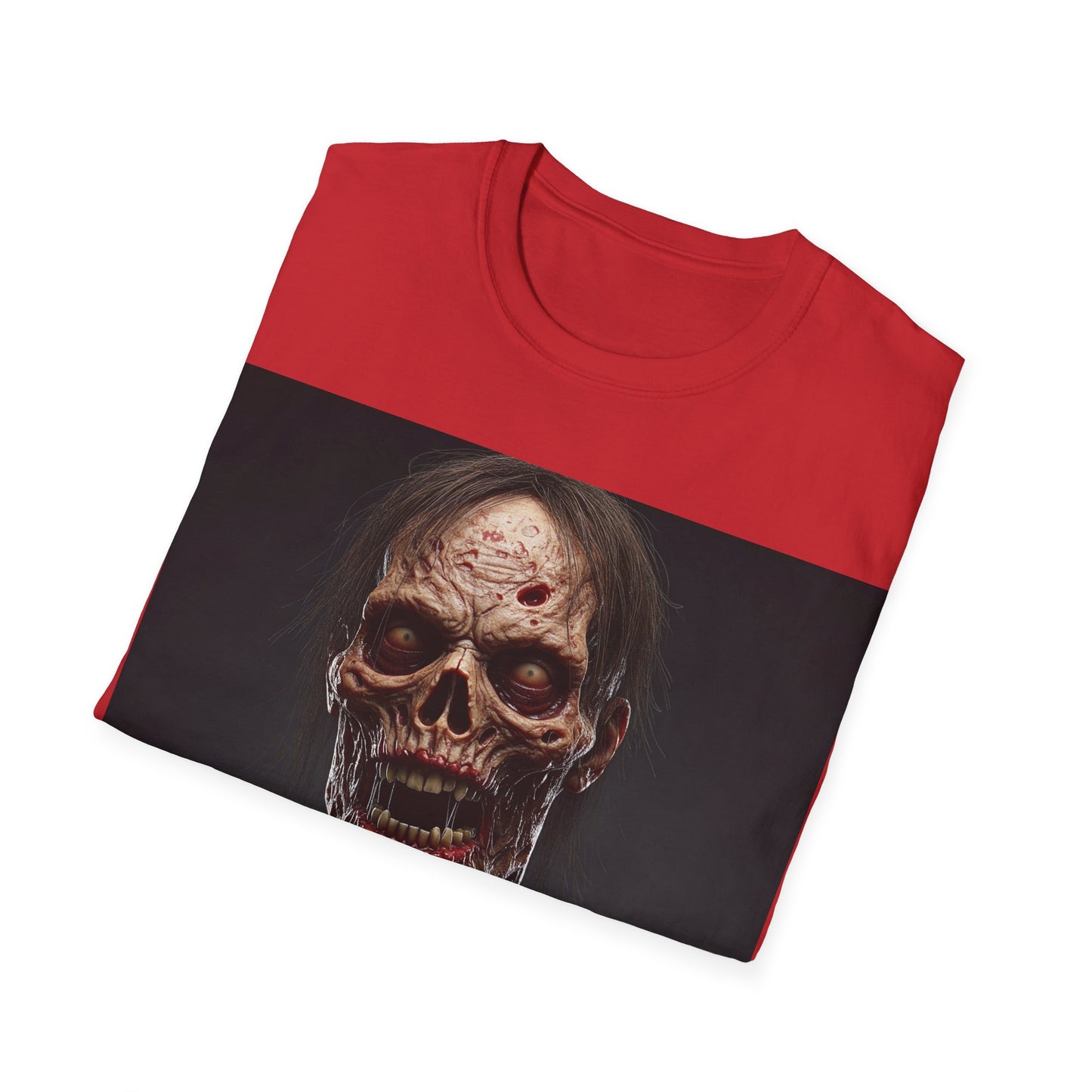 UK - Terrifying Zombie Apocalyptic Portrait Tee, bold, decaying zombie graphic