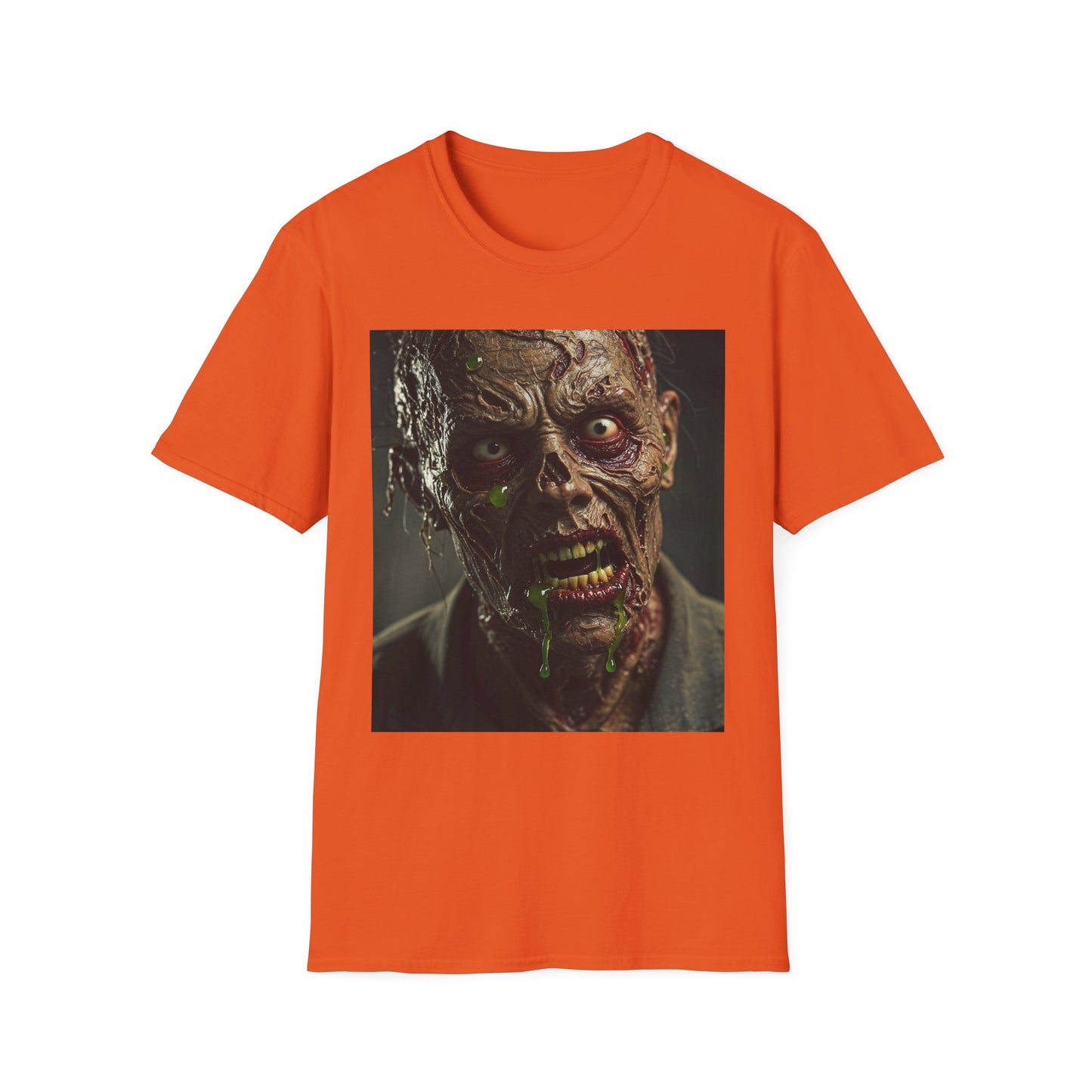 Apocalyptic Portrait Tee, bold, decaying zombie graphic