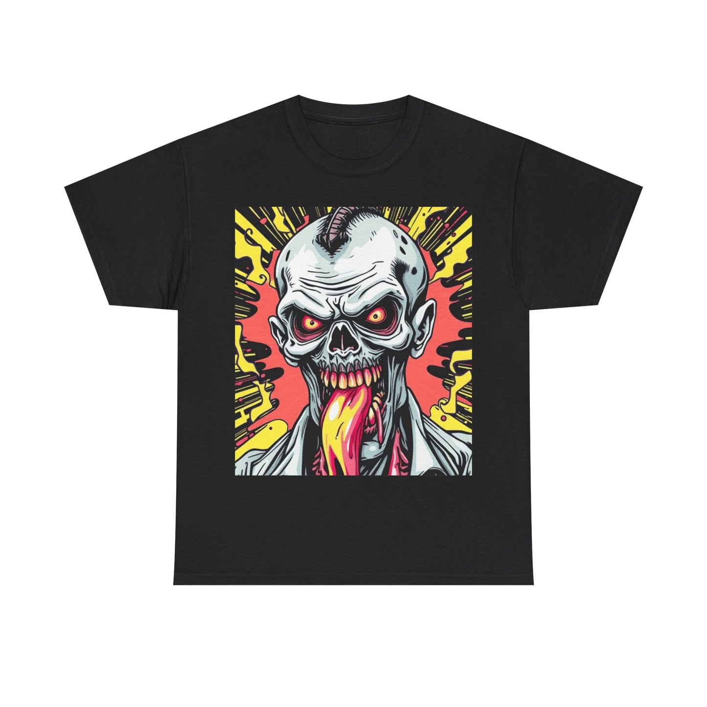 UK - Unisex Heavy Cotton Tee - Edgy Skull Graphic Tee for Bold Expression