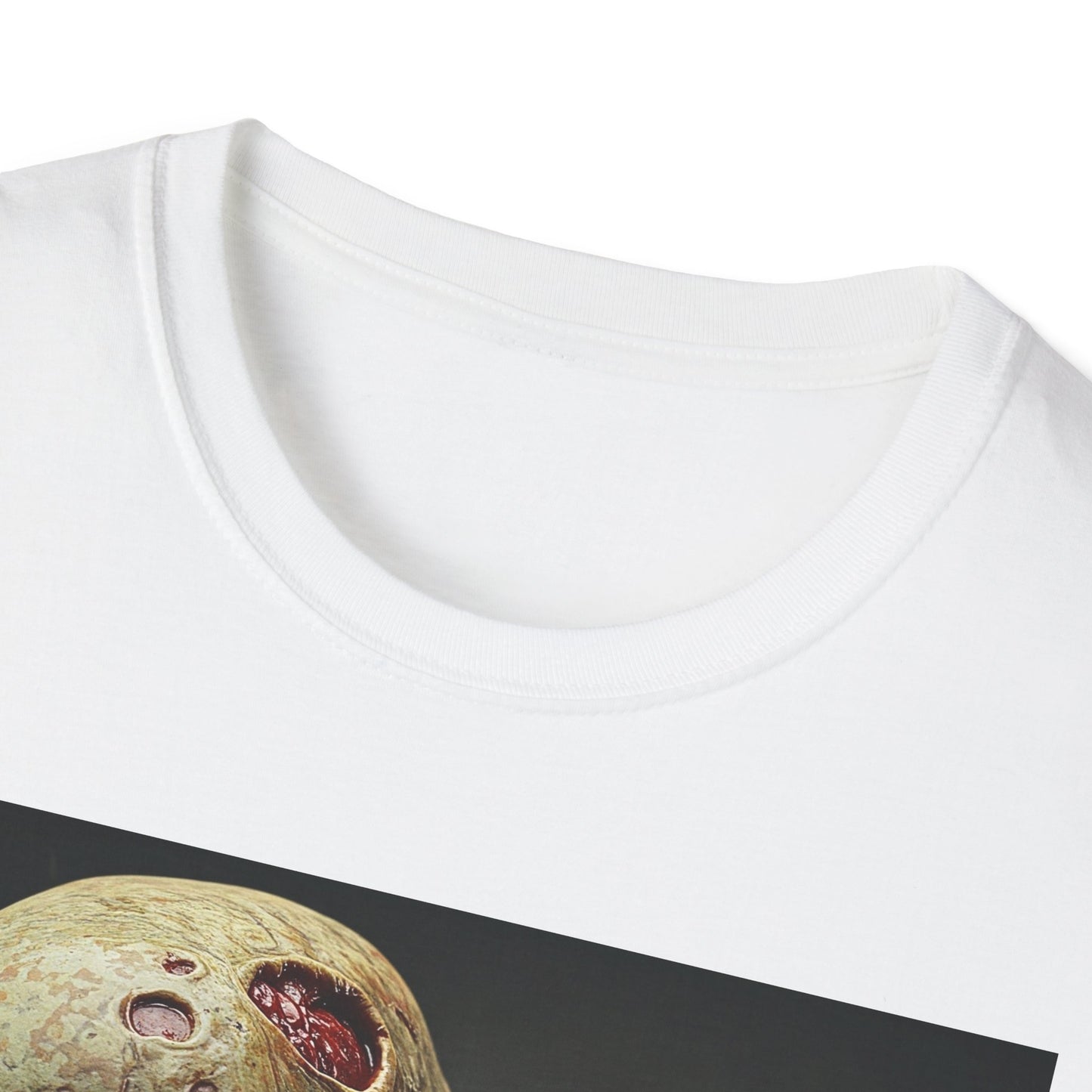 Zombie Skull Unisex Softstyle T-Shirt - Spooky Halloween Tee