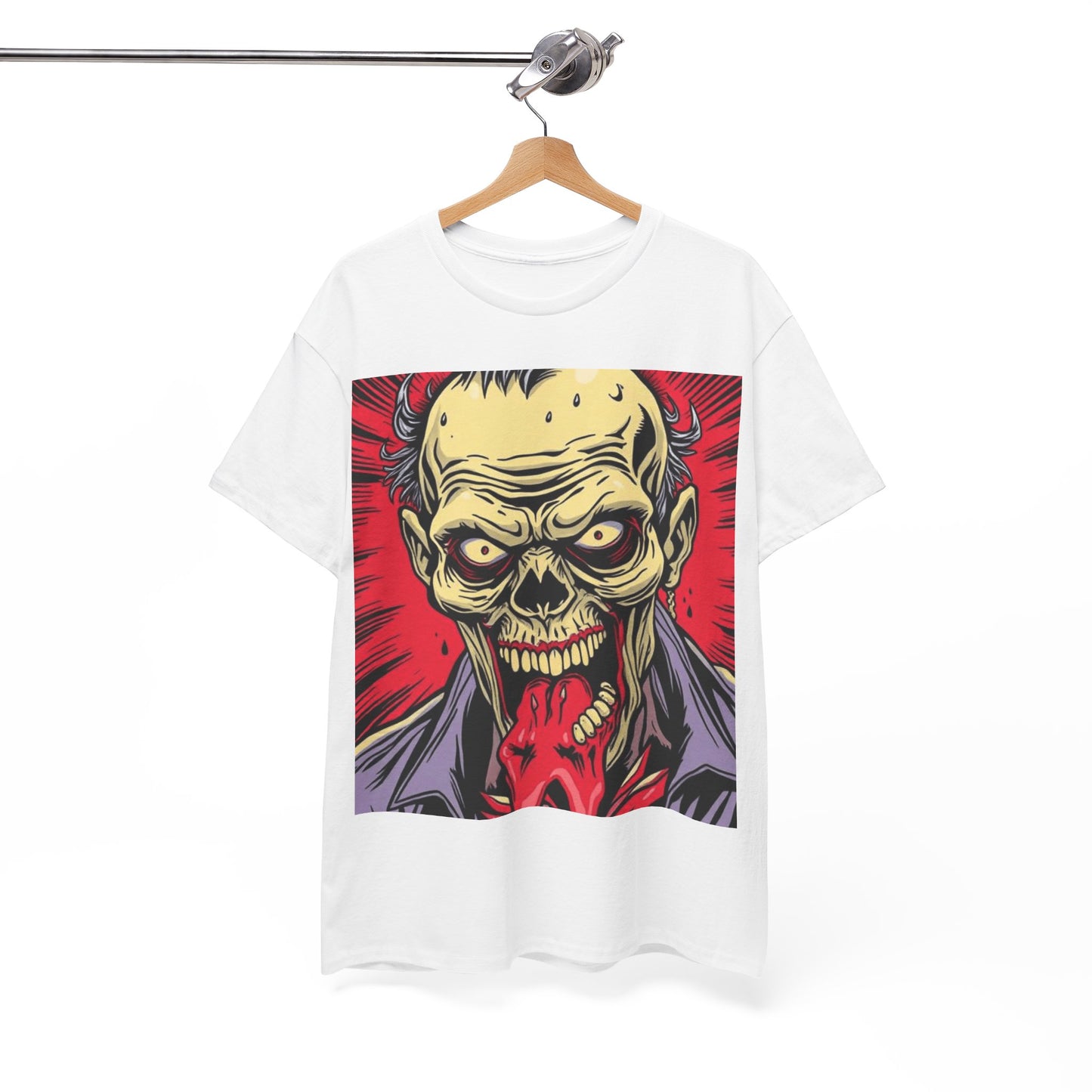 UK - Unisex Heavy Cotton Tee - Horror Skull Graphic Tee