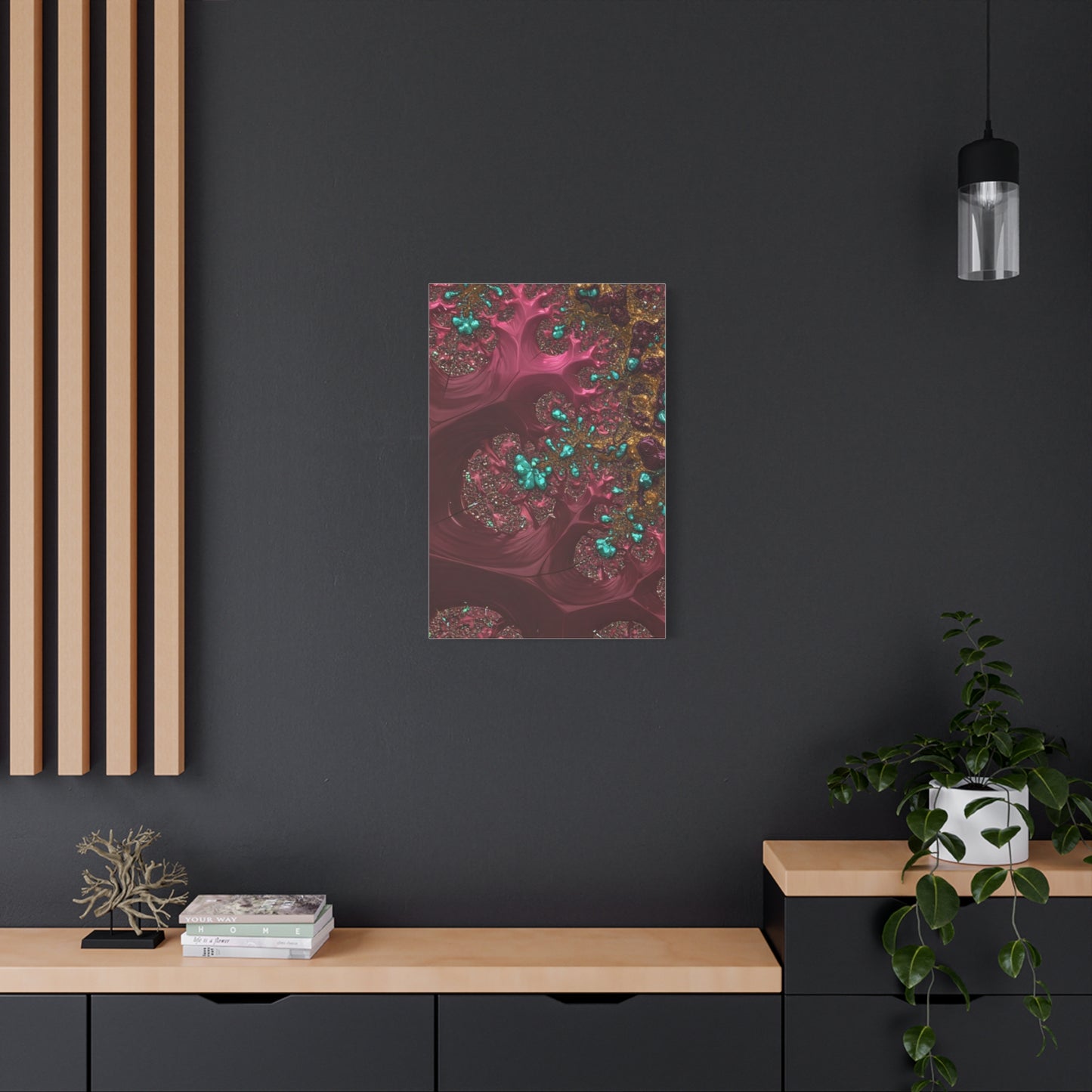 Abstract Art Canvas Print - Vibrant Fractal Design for Home Decor
