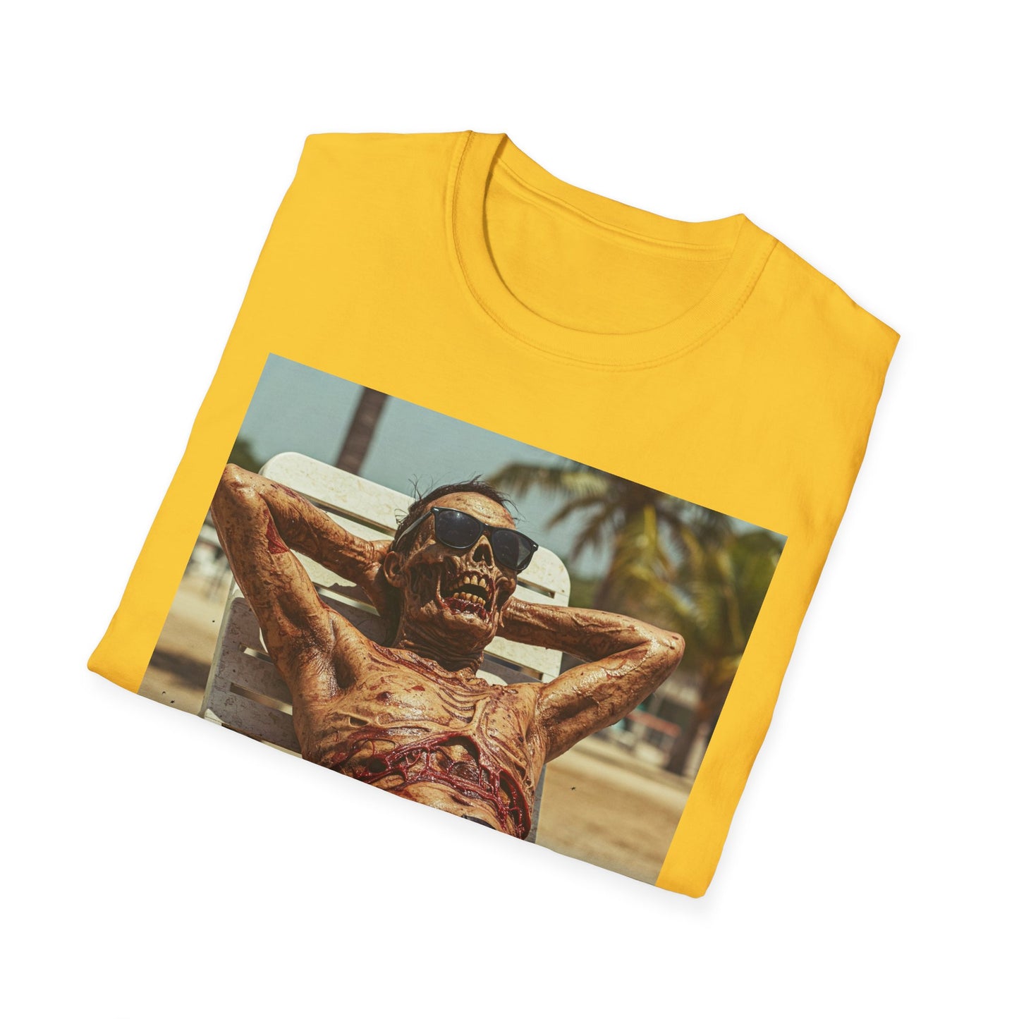 Chill Vibes Skeleton Graphic T-Shirt - Unisex Softstyle