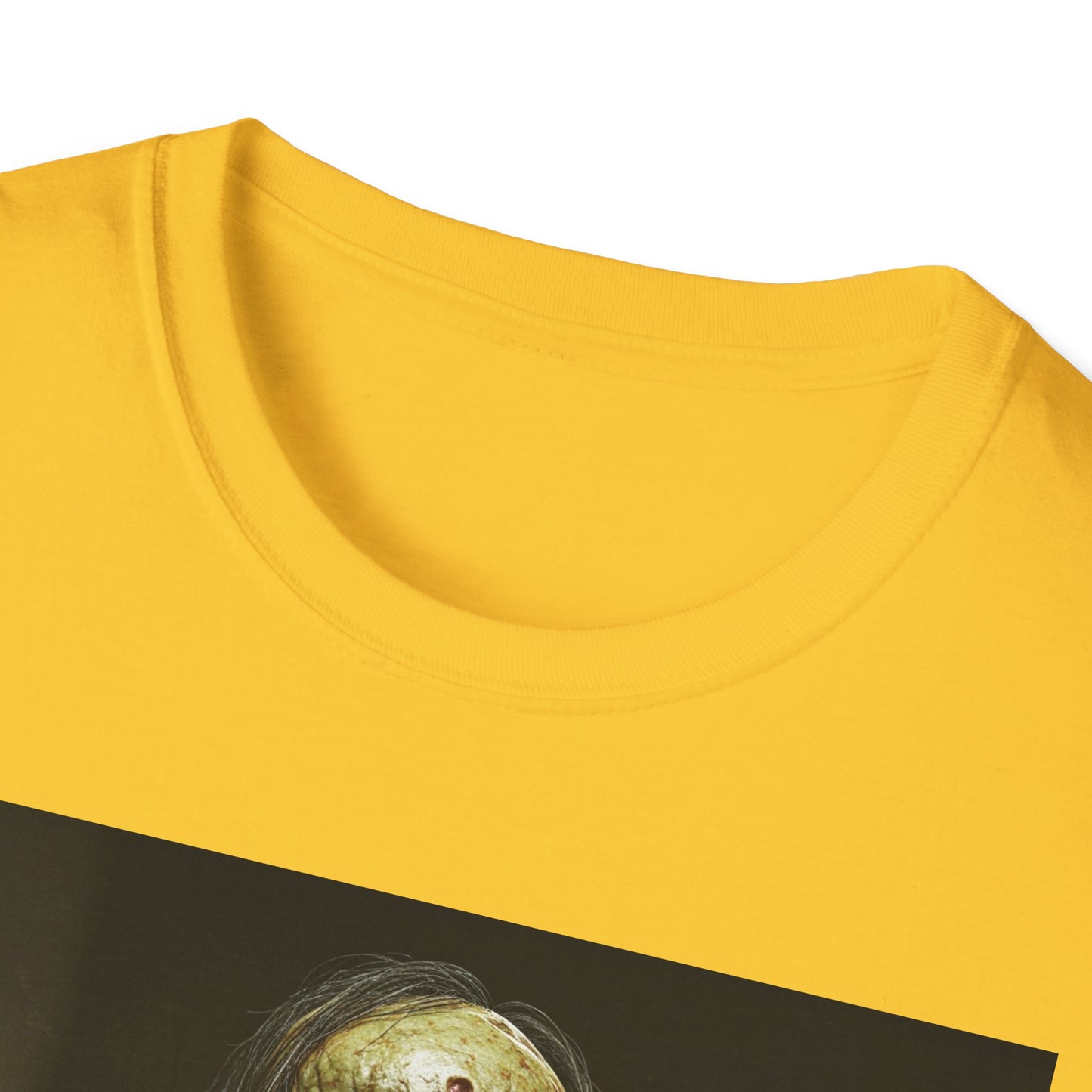 Creepy Horror-Themed Unisex Softstyle T-Shirt for Halloween