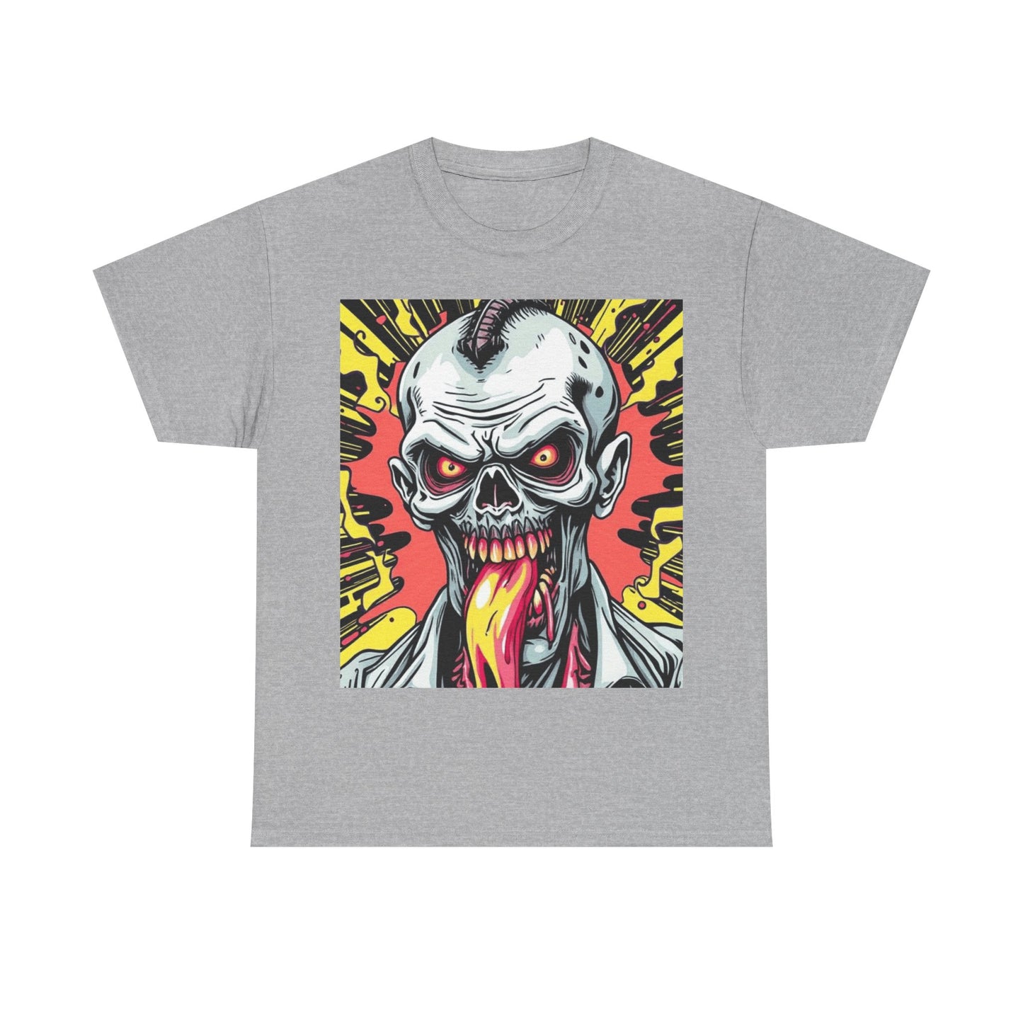 UK - Unisex Heavy Cotton Tee - Edgy Skull Graphic Tee for Bold Expression