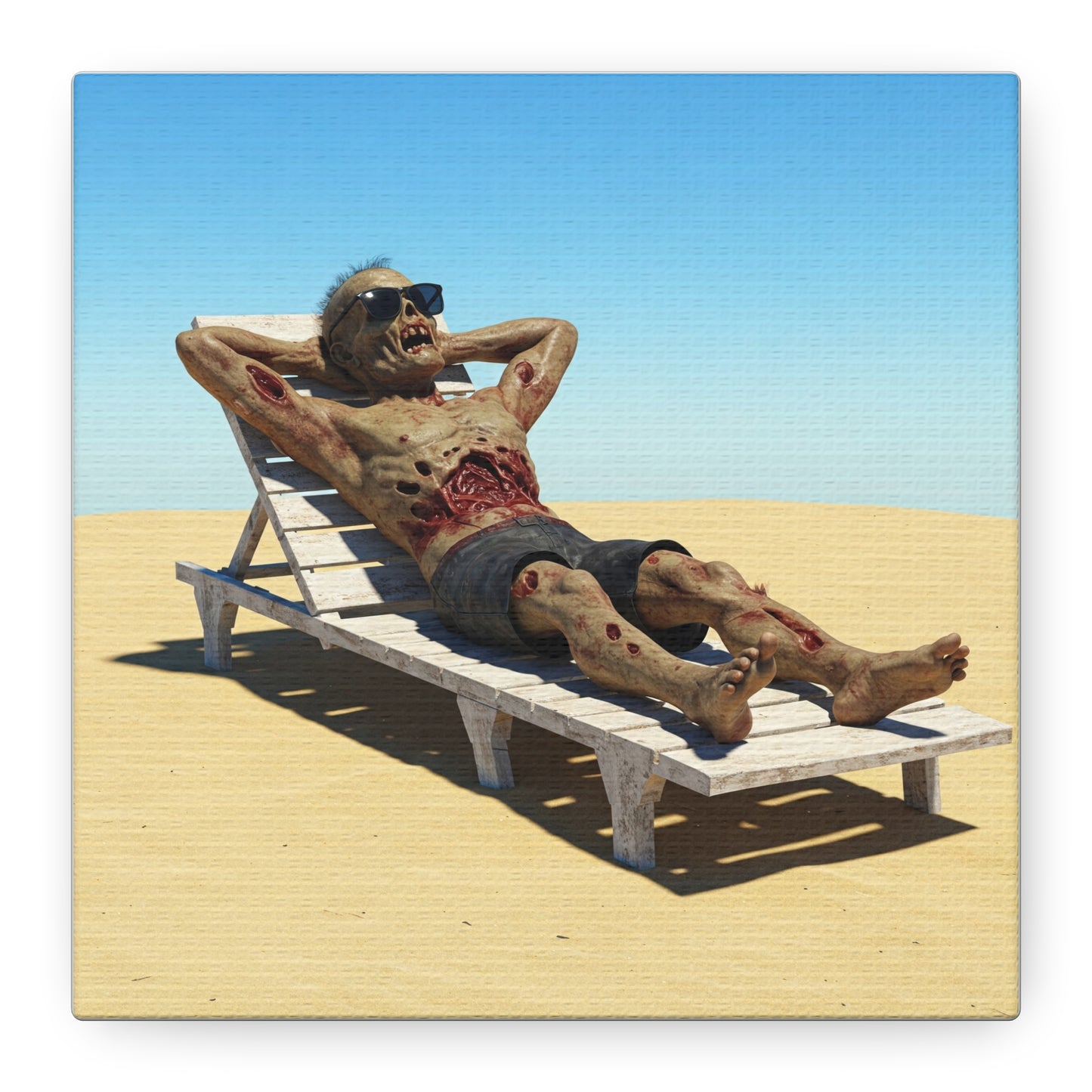Zombie Beach Bум canvas art - Perfect for Halloween decor and unique gifts