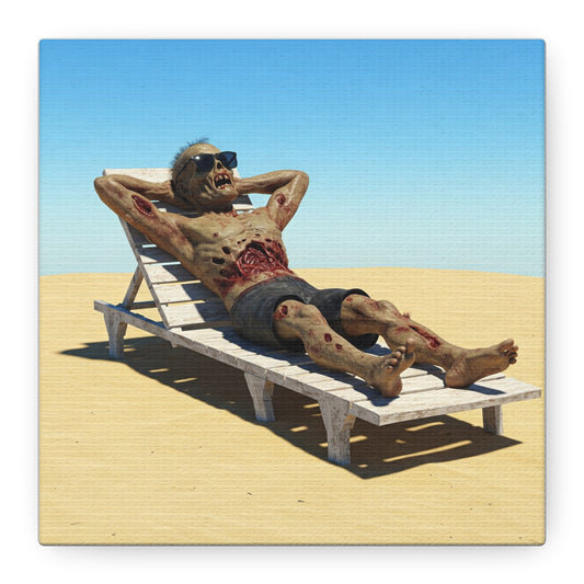 Zombie Beach Bум canvas art - Perfect for Halloween decor and unique gifts