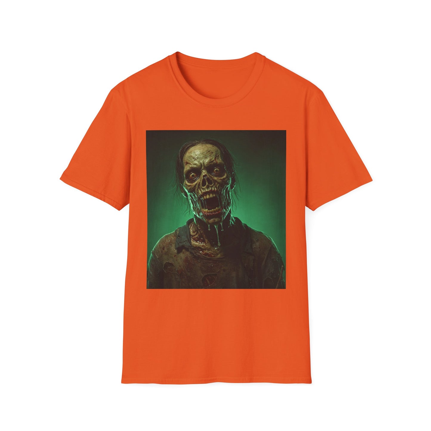 Apocalyptic Portrait Tee, bold, decaying zombie graphic