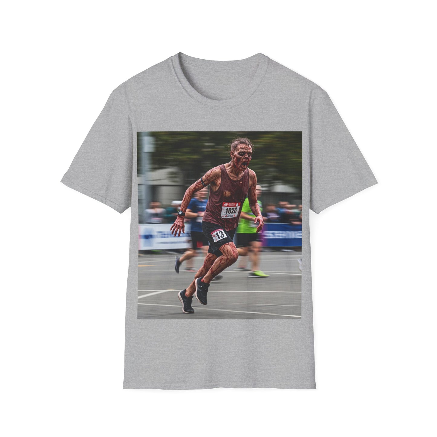 UK - Motivational Run Unisex Softstyle T-Shirt - Perfect for Runners and Fitness Enthusiasts