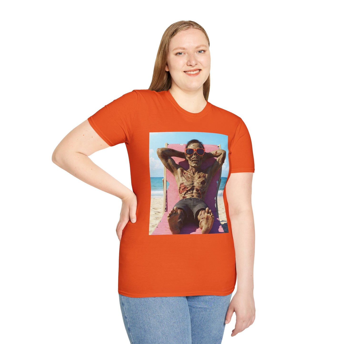 Beach Vibes Skeleton Unisex T-Shirt - Cool Summer Graphic Tee