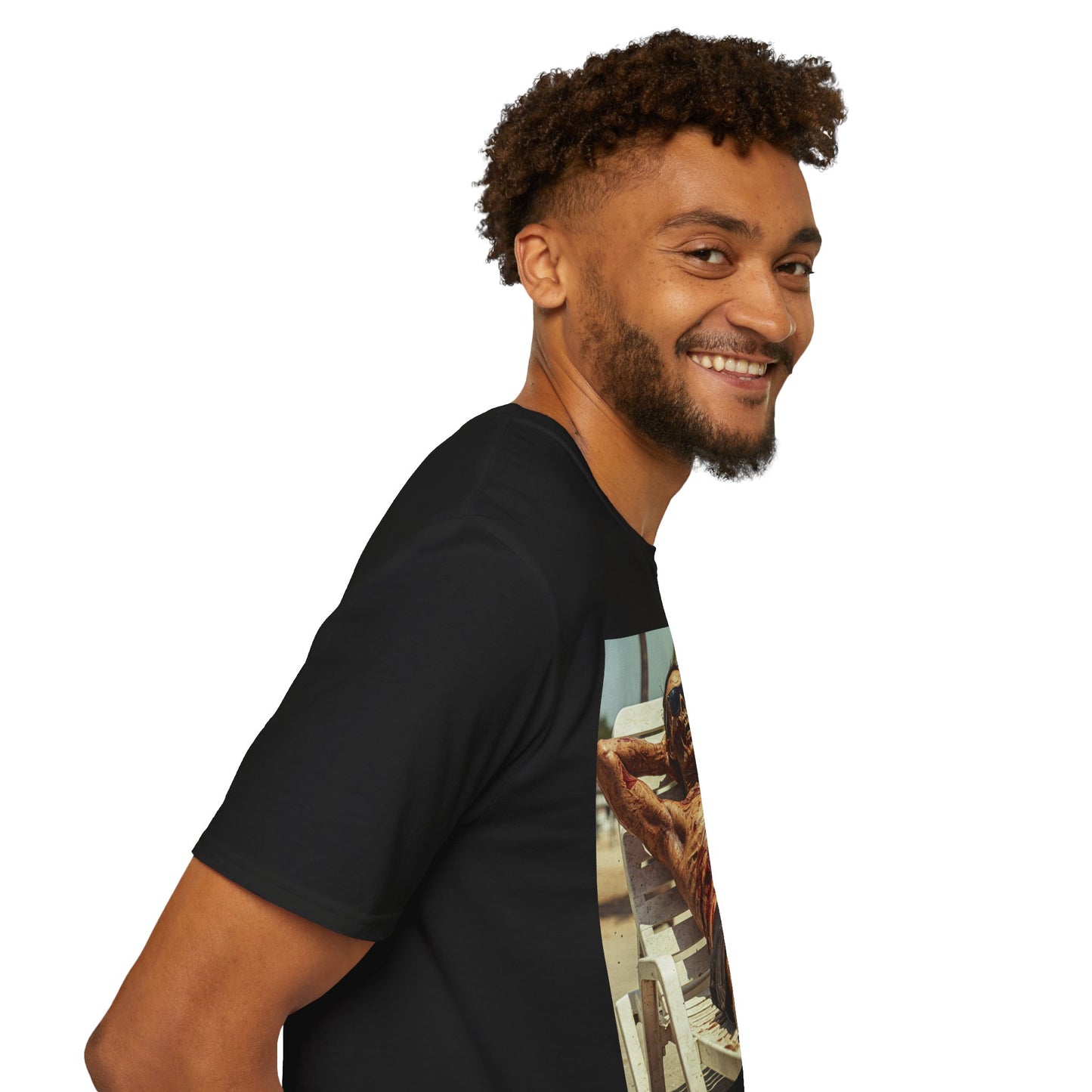 Chill Vibes Skeleton Graphic T-Shirt - Unisex Softstyle