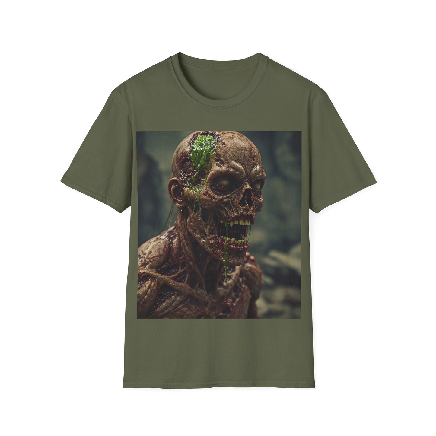 UK - Unisex Softstyle T-Shirt - Skeletal Creepy Art Design