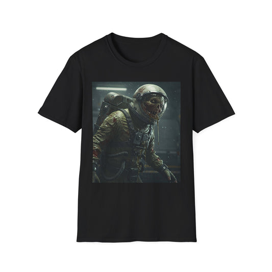 Astronaut Skeleton Apocalyptic Portrait Tee, bold, decaying zombie graphic