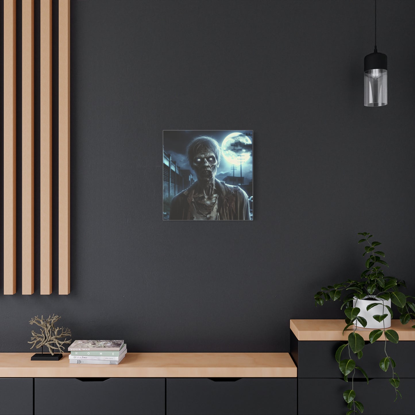Zombie Wall Art Canvas - Spooky Home Decor