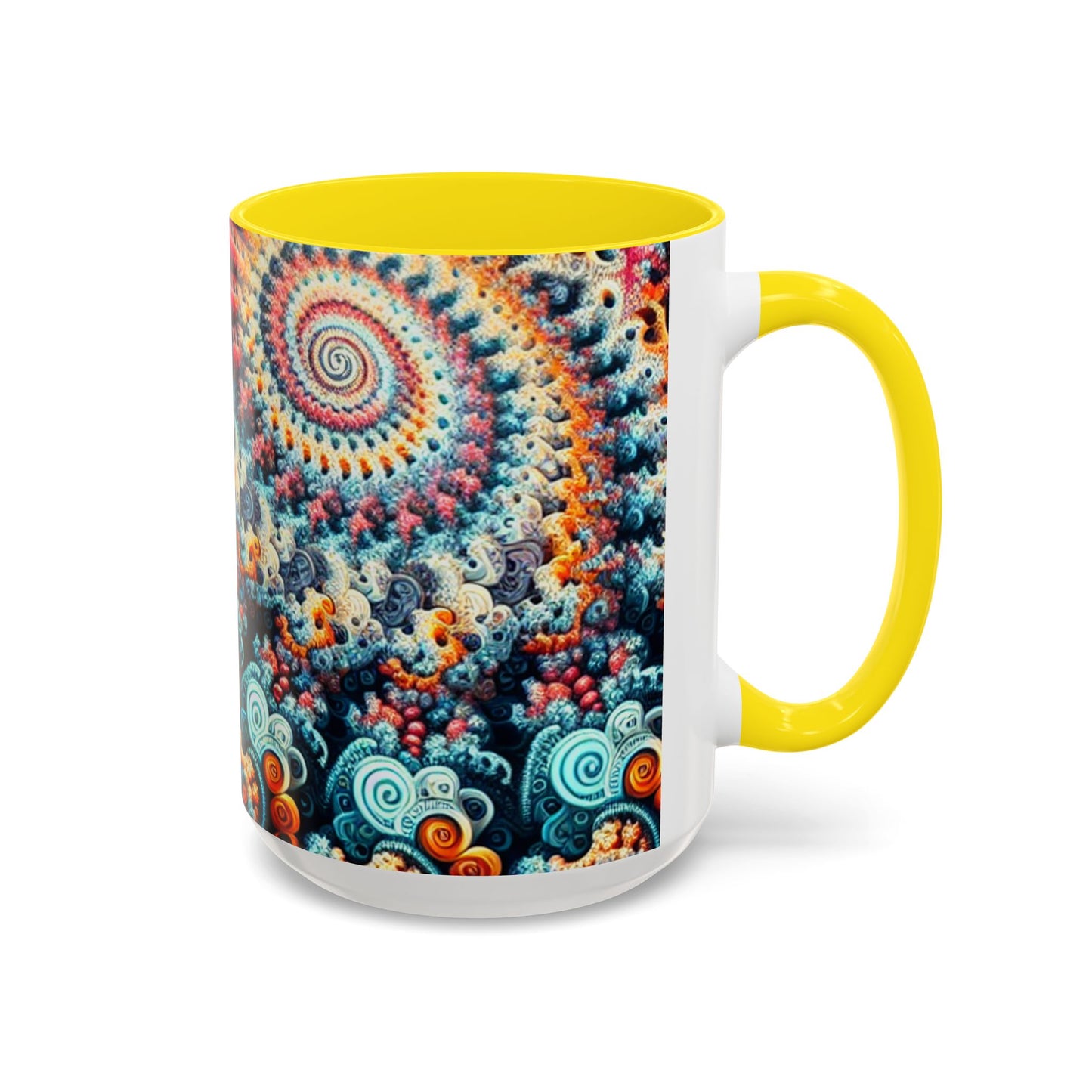 Colorful Fractal Coffee Mug - 11oz & 15oz - Perfect for Art Lovers