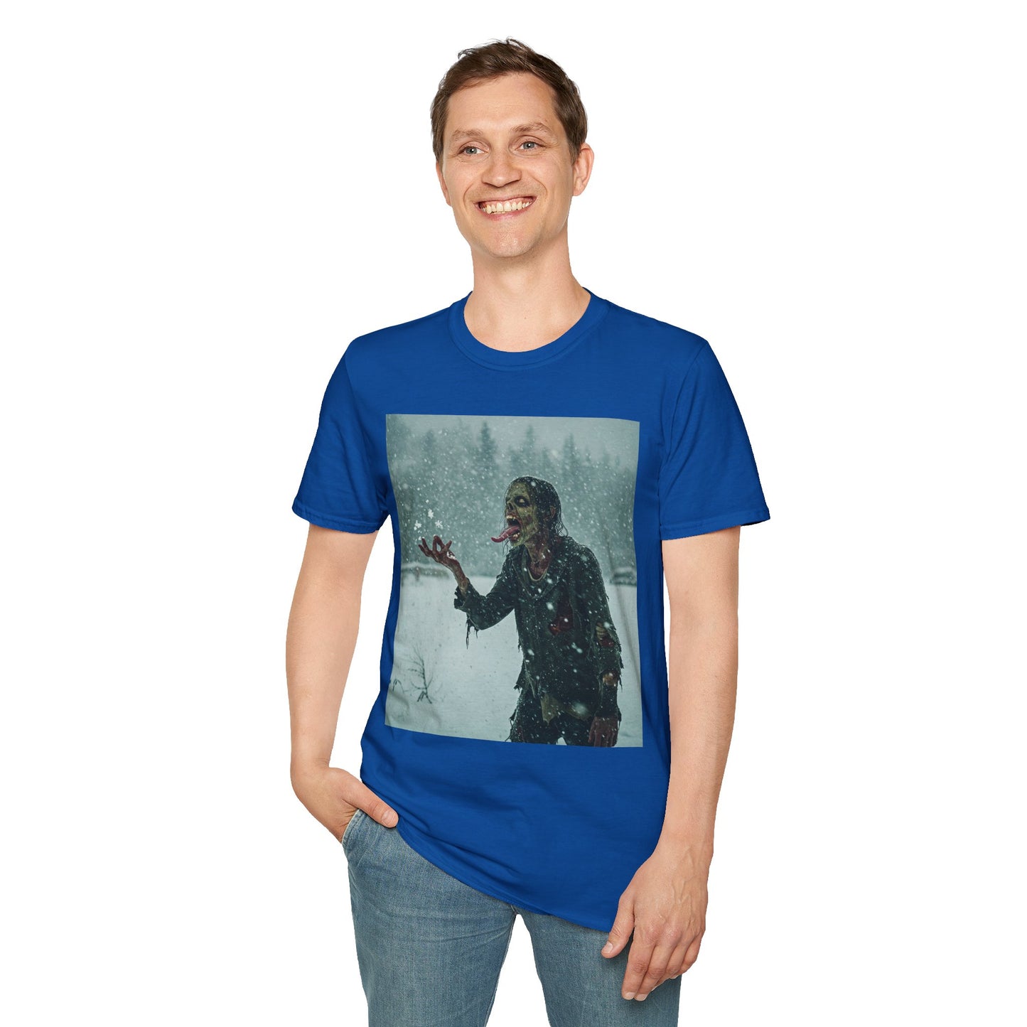 Chilling Horror Graphic Tee - Unisex Softstyle T-Shirt with Spooky Design