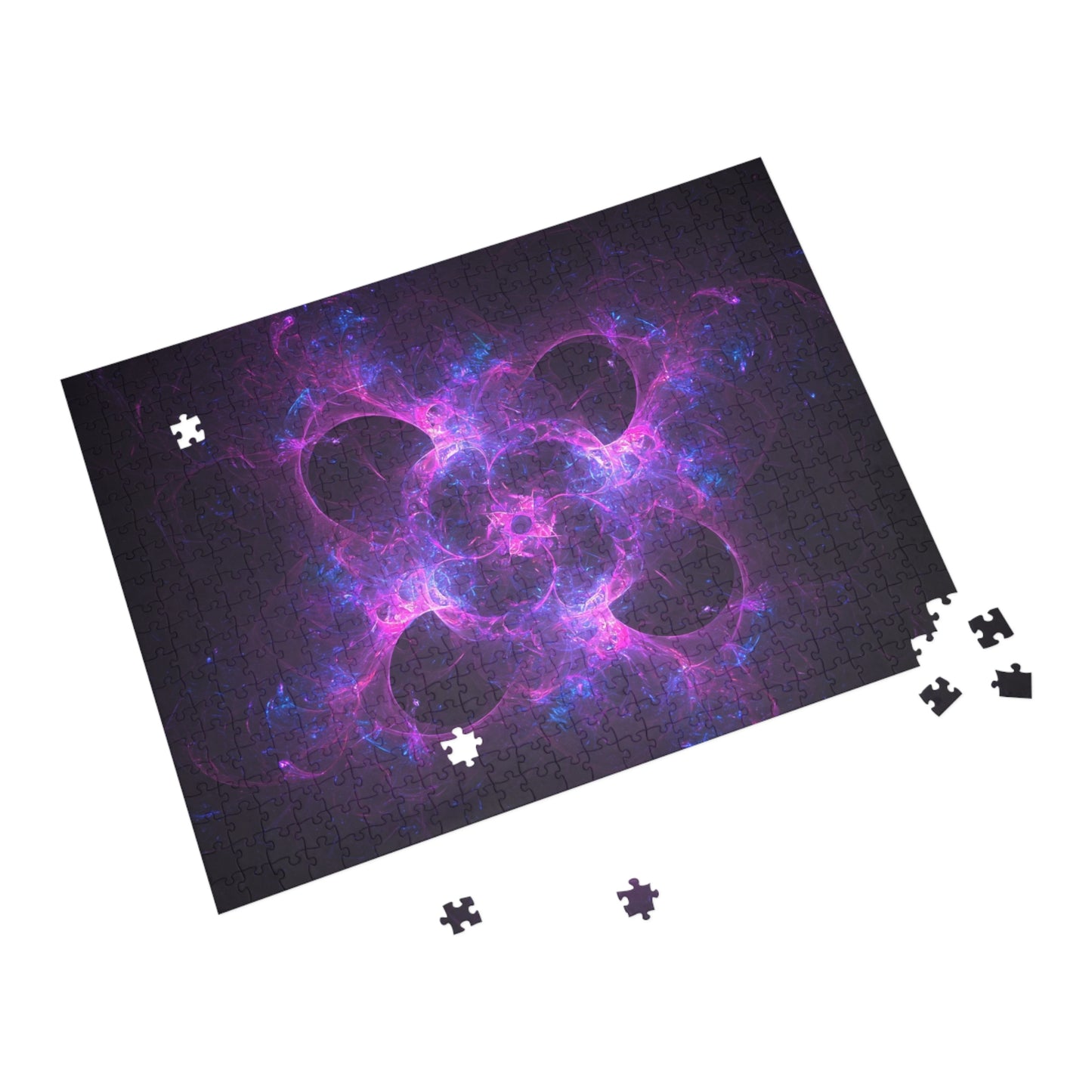 Vibrant Cosmic Puzzle (96-1000 Pieces) - Stunning Fractal Design for Relaxation and Fun
