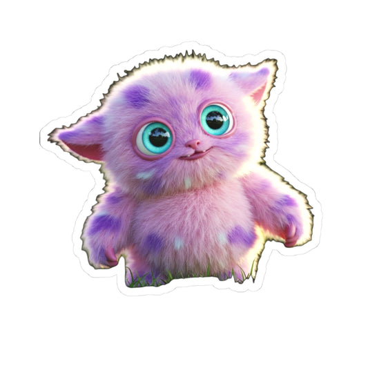 Cute Fantasy Creature Kiss-Cut Stickers - Whimsical Art for Kids & Adults