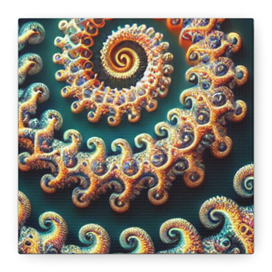 Abstract Spiral Art Canvas - Colorful Fractal Design for Modern Decor