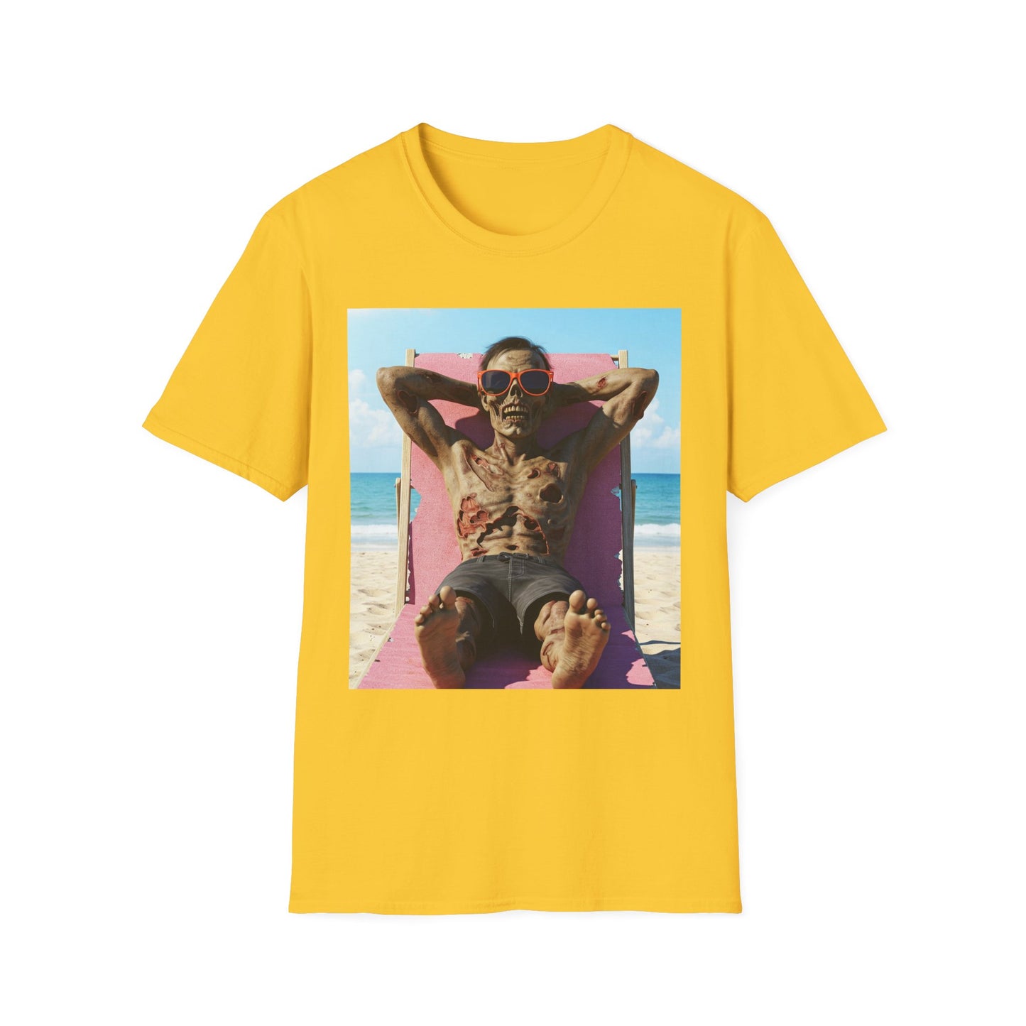 Beach Vibes Skeleton Unisex T-Shirt - Cool Summer Graphic Tee