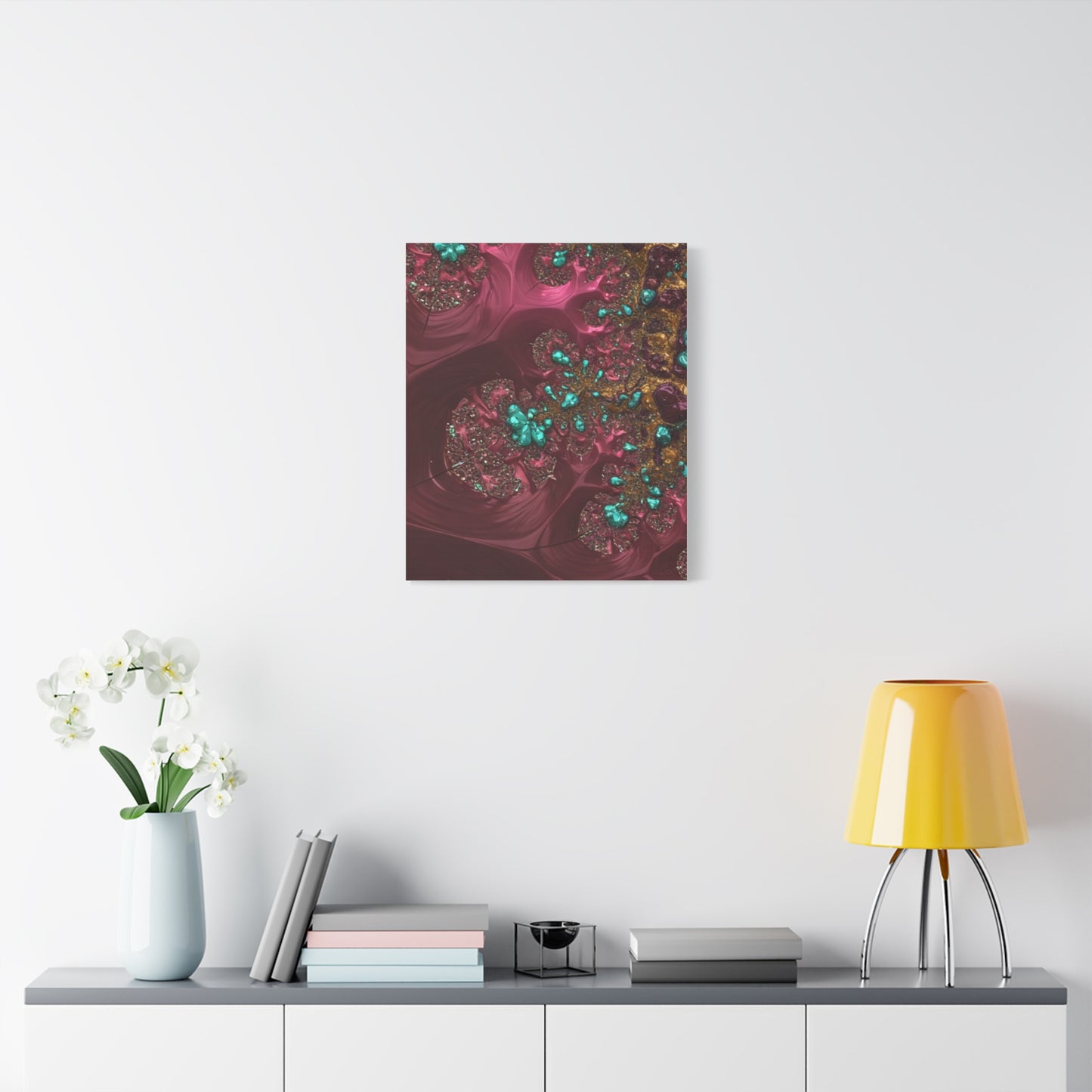 Abstract Art Canvas Print - Vibrant Fractal Design for Home Decor