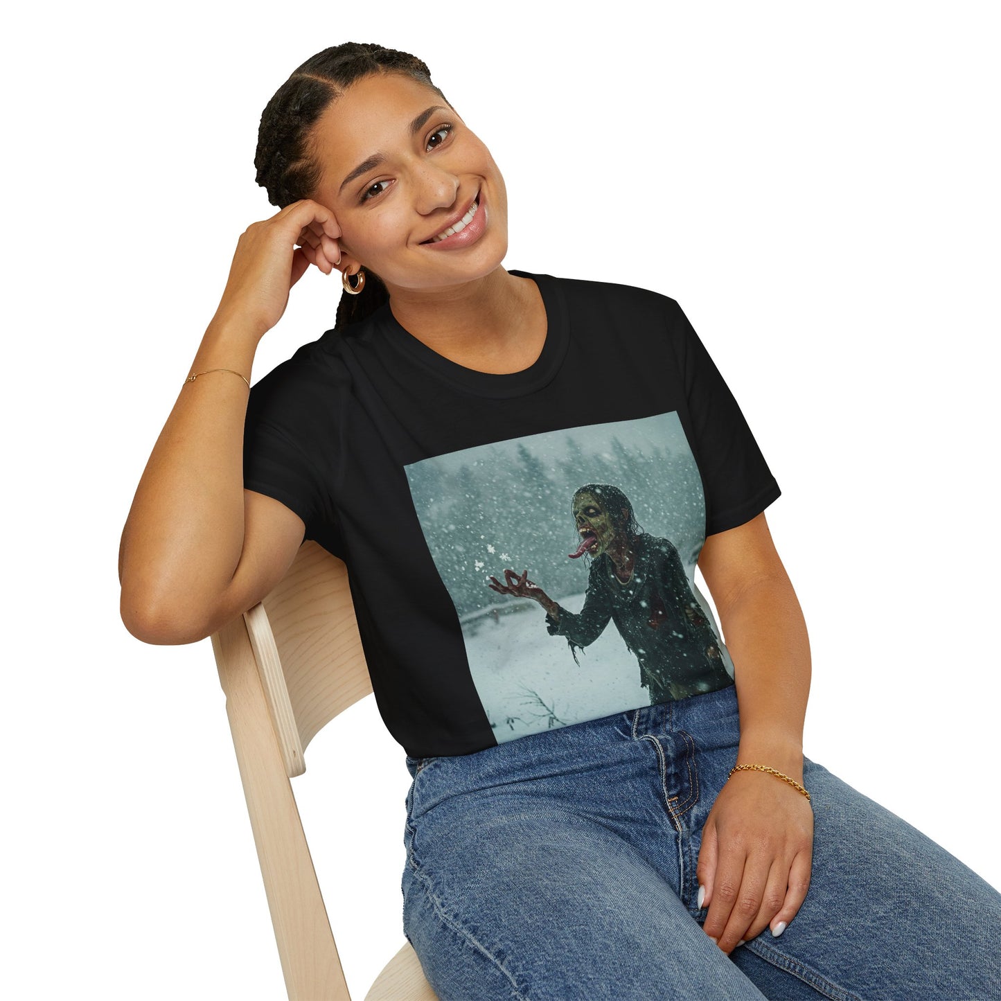 Chilling Horror Graphic Tee - Unisex Softstyle T-Shirt with Spooky Design