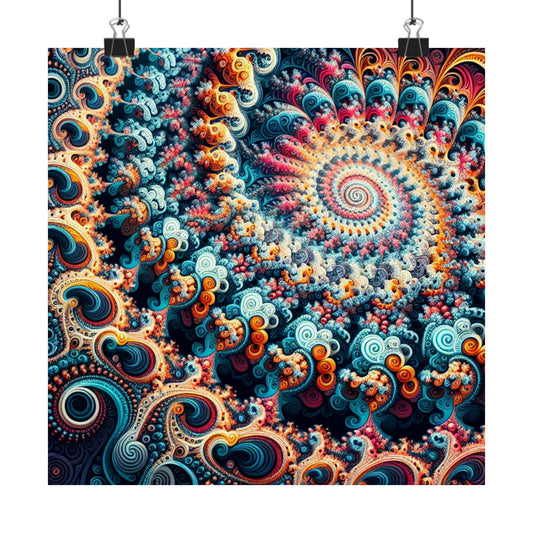 Vibrant Swirl Matte Vertical Poster - Decorative Art for Home & Office