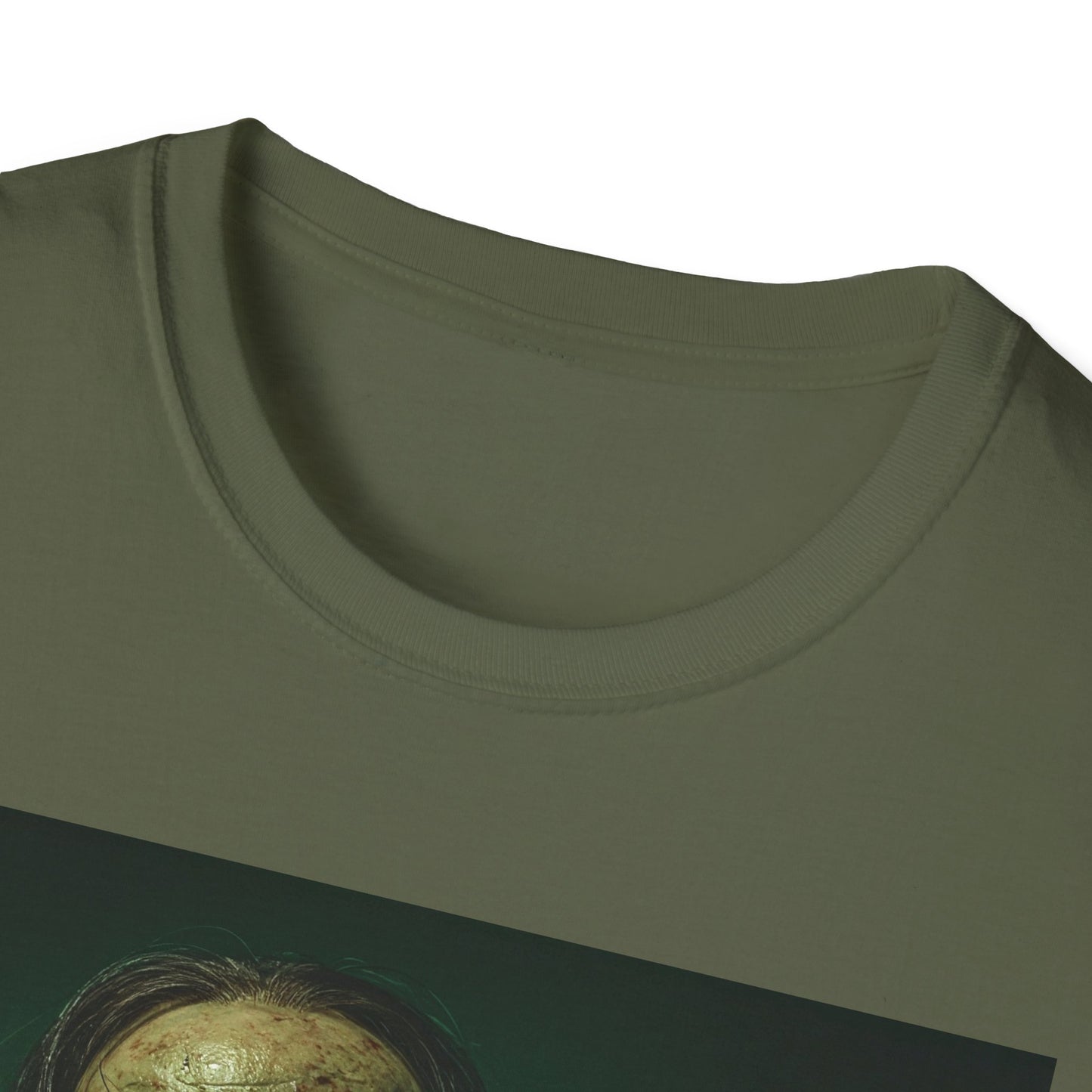 Apocalyptic Portrait Tee, bold, decaying zombie graphic