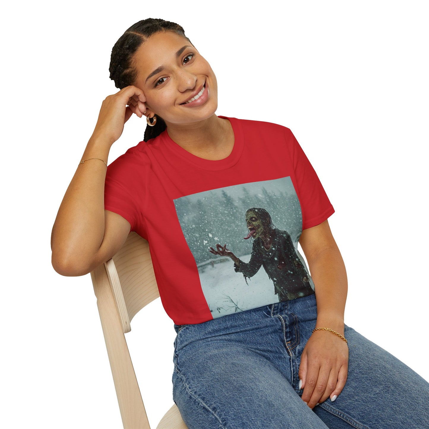 Chilling Horror Graphic Tee - Unisex Softstyle T-Shirt with Spooky Design