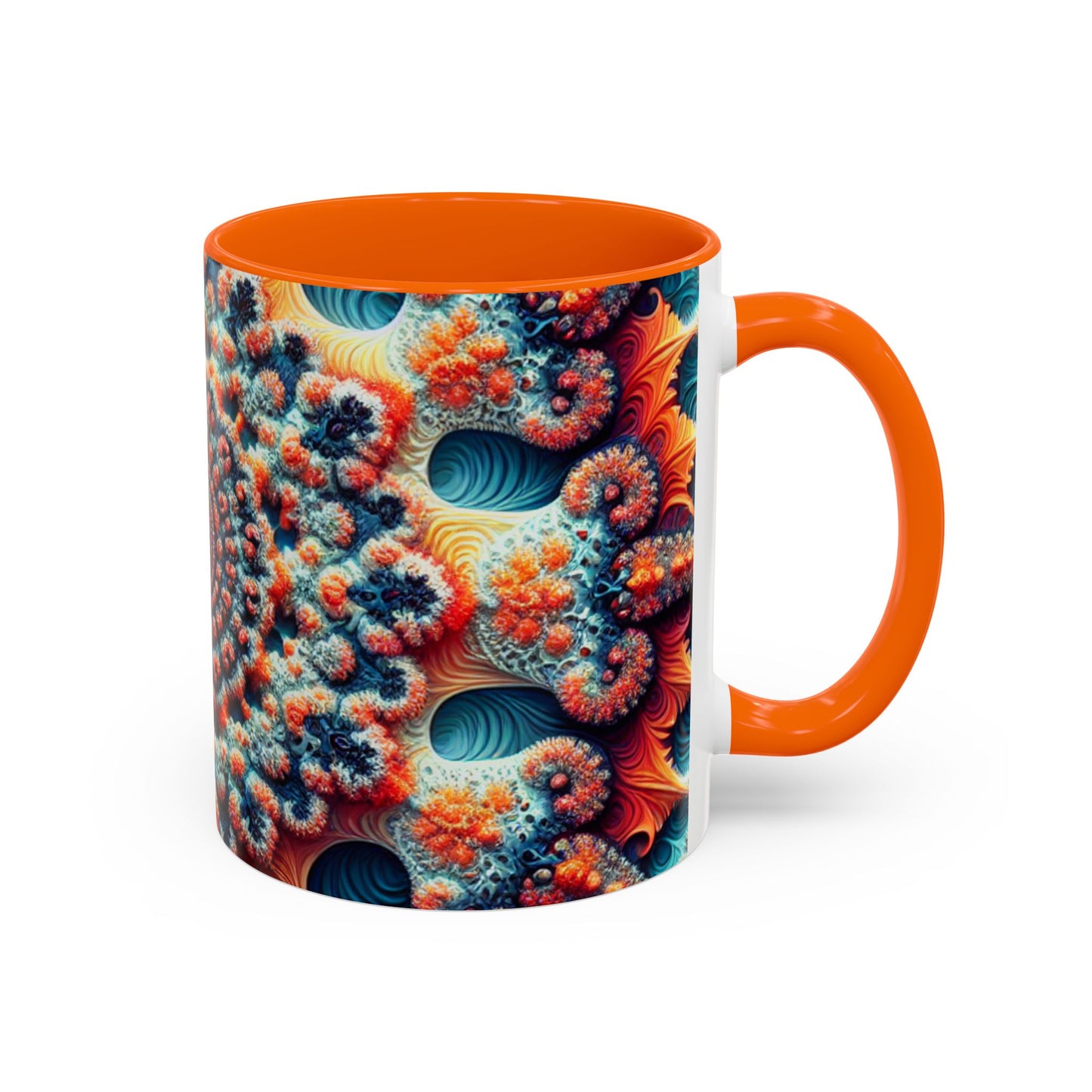 Vibrant Kaleidoscope Accent Coffee Mug - 11oz & 15oz