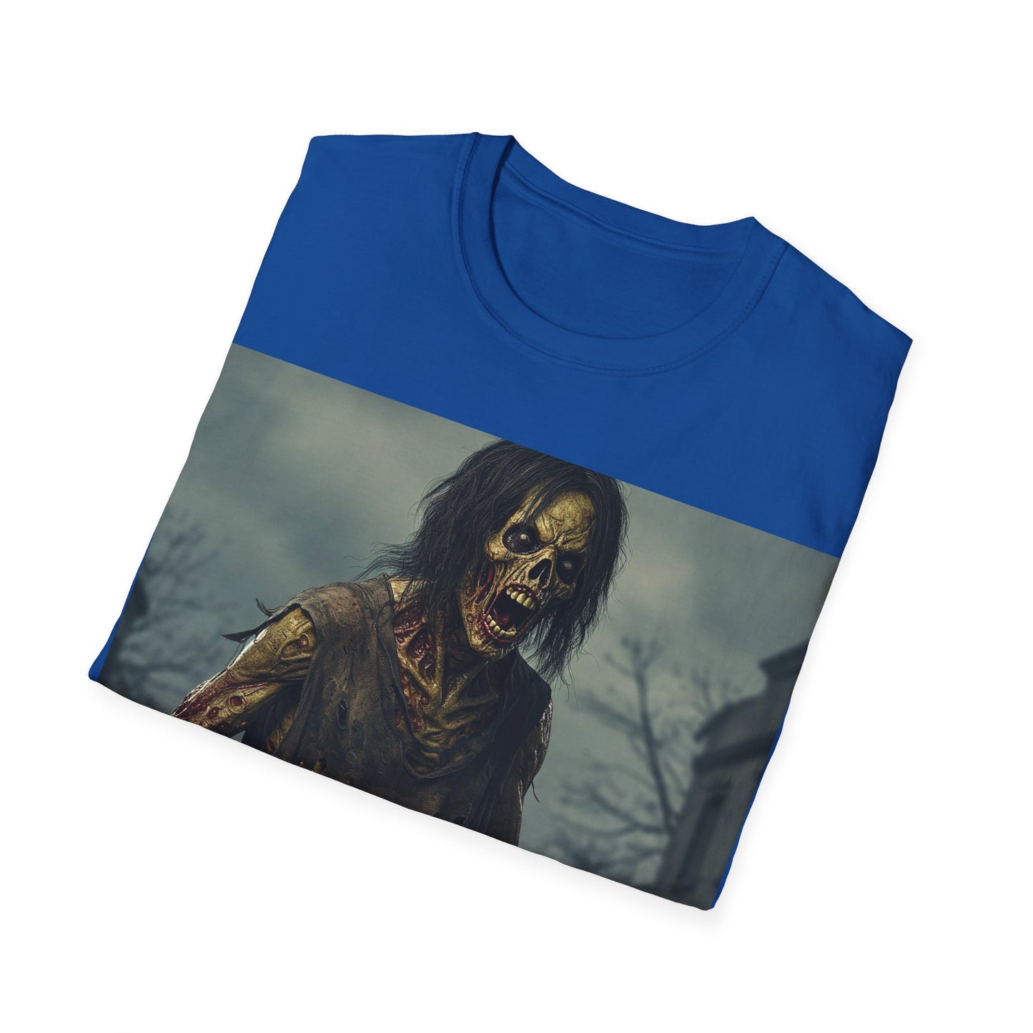 UK - Zombie Apocalyptic Portrait Tee, bold, decaying zombie graphic