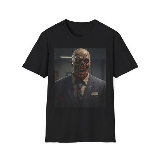 Creepy Zombie Businessman Unisex Softstyle T-Shirt