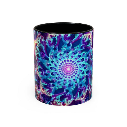 Colorful Spiral Accent Coffee Mug - 11 & 15oz