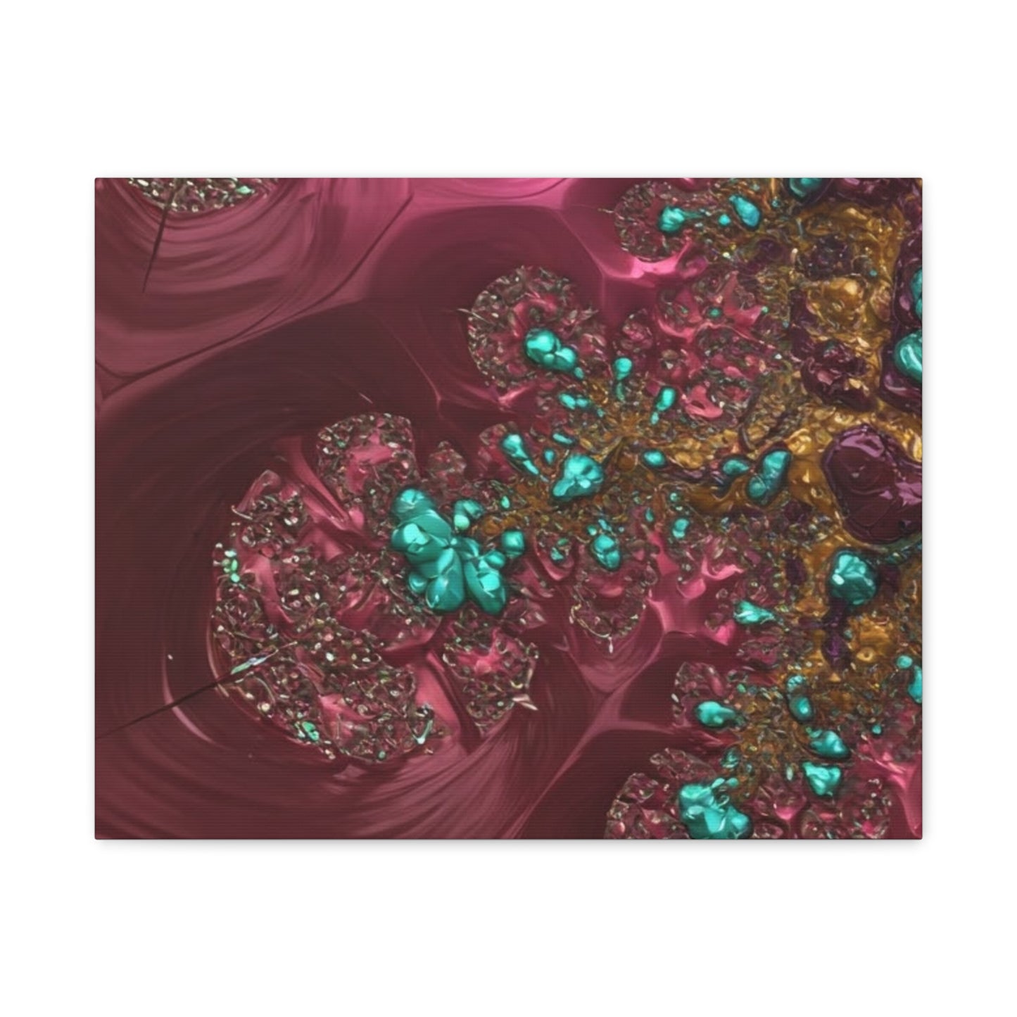Abstract Art Canvas Print - Vibrant Fractal Design for Home Decor