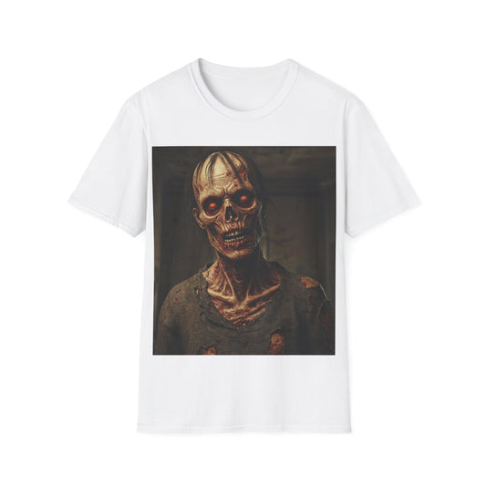 UK - Creepy Skeleton Unisex Softstyle T-Shirt - Perfect for Halloween and Horror Fans