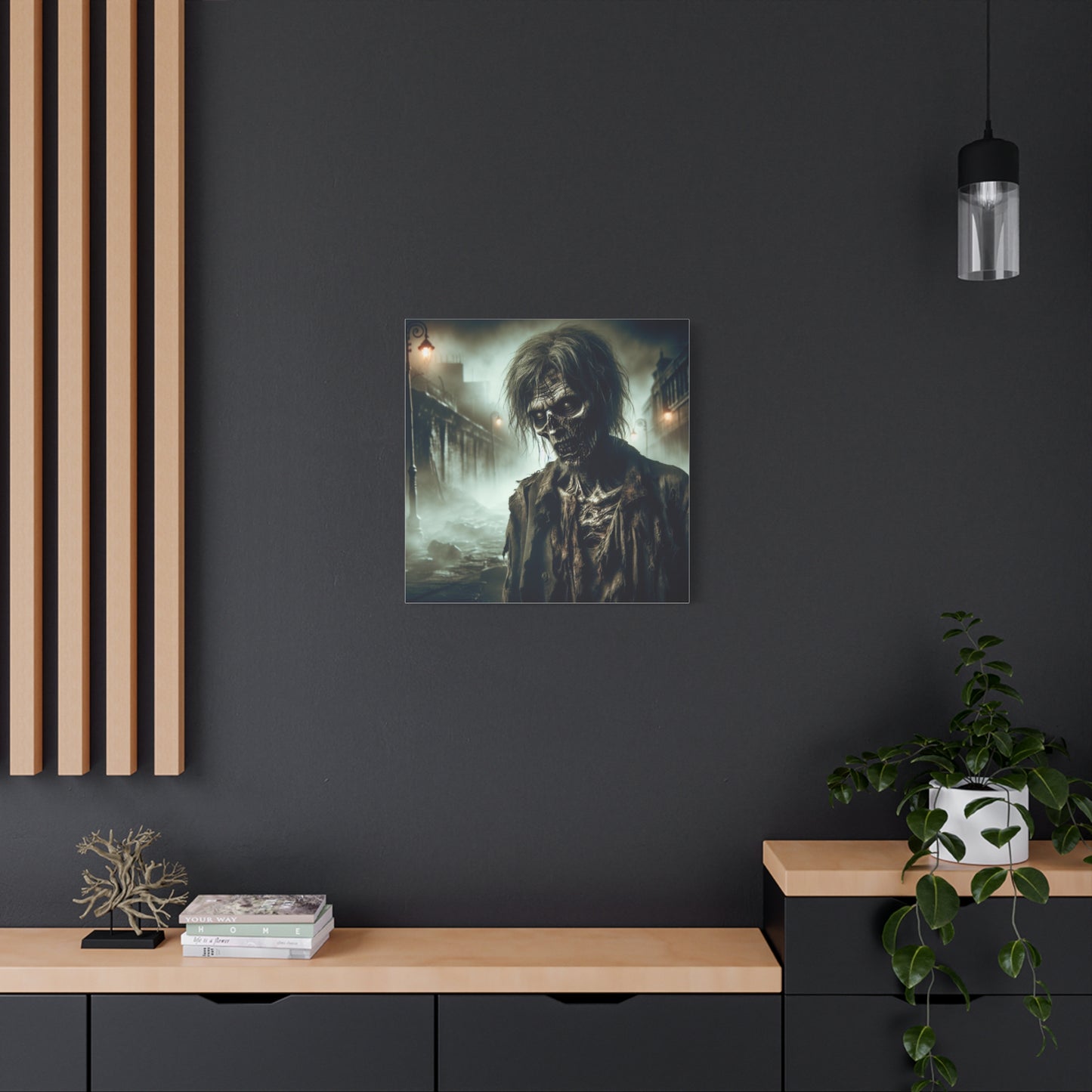 Zombie Portrait Matte Canvas Wall Art