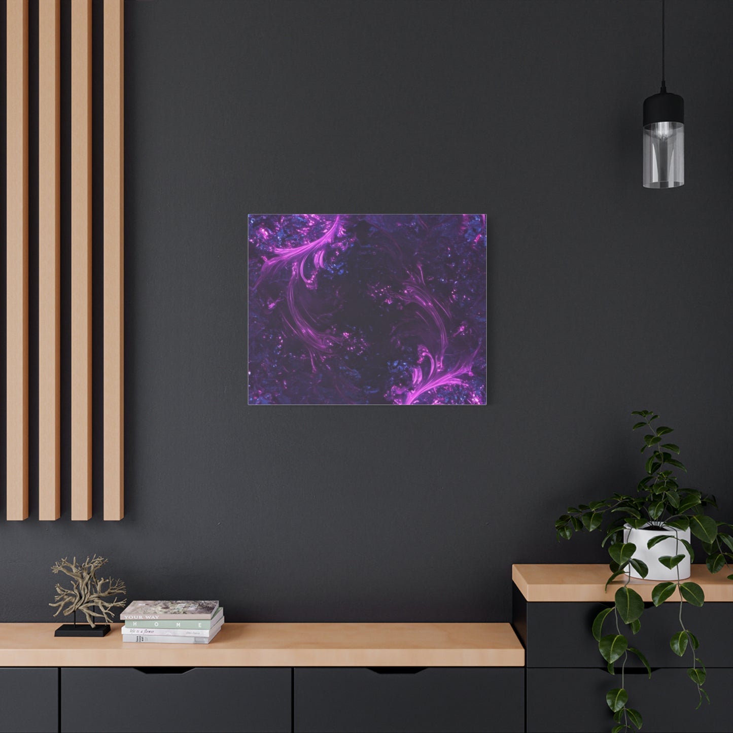 Abstract Purple Fractal Canvas Print - Artistic Wall Décor