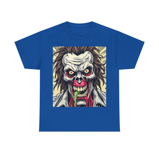 UK - Zombie Graphic Unisex Heavy Cotton Tee - Spooky Horror Shirt
