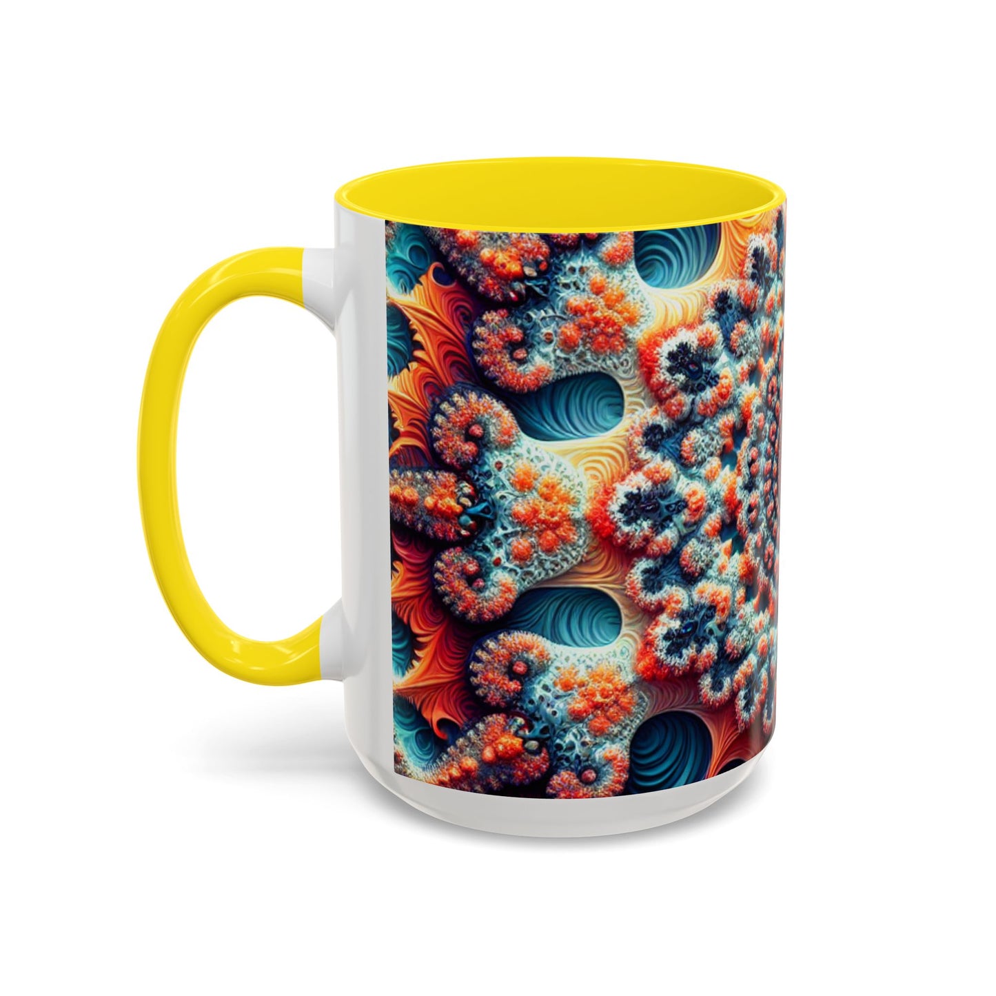 Vibrant Kaleidoscope Accent Coffee Mug - 11oz & 15oz